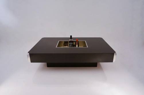 Willy Rizzo coffee table bar for Mario Sabot, 1970`s ca, Italian
